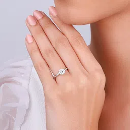 GIVA Women 925 Sterling Silver Rhodium-Plated Adjustable Finger Ring image 5