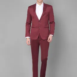 canary london Men 2-Piece Formal Suit Solid Suit-picture-29