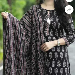 panihari collection Women Viscose Rayon Kurta Churidar Dupatta Set image 5