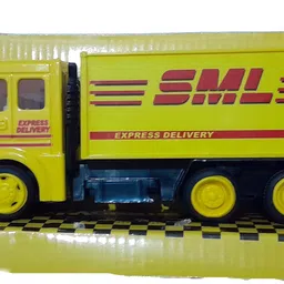 saksham traders Pullback SML courier Truck toy for kids, birthday gift and show piece. image 1