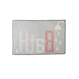 FABINALIV Black Abstract Cotton Blend Anti Skid Bath Mat (60 x 40 cm) image 4