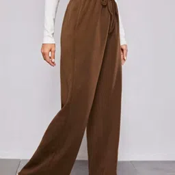 beastrends Women Solid Brown Track Pants image 3