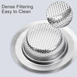 moxtiza Kitchen Sink Stainless Steel Push Down Strainer image 3