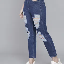 akacy Women Regular High Rise Blue Jeans image 3