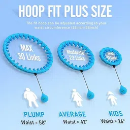 TOPHAVEN Smart Hula Hoop for Adults, Weighted Hoola Hoops with Detachable Ring Adjustable Size, Hula Hoops with Auto-Spinning Ball 360 Degrees Spinning No Fall for Kids, Adults Exercise and Fitness image 2