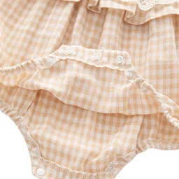 StyleCast Infants Girls Pink Checked Cotton Bodysuit image 3