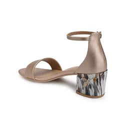 Hydes N Hues Gold-Toned Party Block Heels image 4