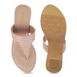 Metro Pink Striped Block Sandals image 3