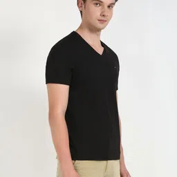 Tommy Hilfiger Men Solid V-Neck Cotton T-shirt image 5