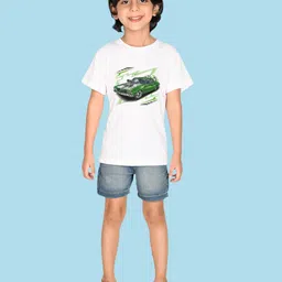 NUSYL Boys Graphic Printed Round Neck T-shirt image 2