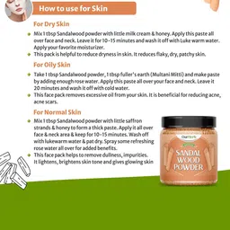 OurHerb Set Of 3 Rose Petals - Multani Mitti & Sandalwood Powder With Spoon- 100 g Each image 3