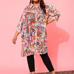 curvy street Women Regular Fit Printed Casual Shirt-picture-20