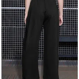 skd trendz Women Regular Fit Black Cotton Blend Trousers image 2