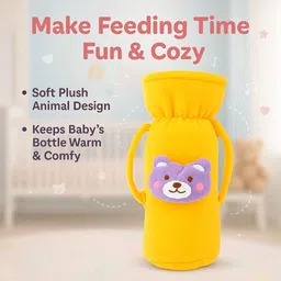 mw prints Soft Plush Baby Bottle Cover for Feeders Set of 2 Cover Handle on Both Side image 4