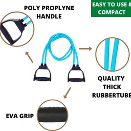 pheonix Fitness Combo of Double Toning Tube & Hand Gripper Fitness Equipment Fitness Accessory Kit Kit image 3