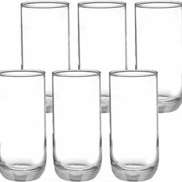 rokery (Pack of 6) Unbreakable Drinking Glass High Ball Glass 300 ML PACK OF 6_New Glass Set Water/Juice Glass image 2