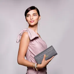 altair Casual, Formal, Party Grey Clutch image 2