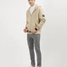 calvin klein jeans Badge Zip Through Hoodie image 4