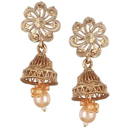 Aadvik Designs Gold-Plated Stones Studded & Beaded Necklace & Earrings image 4