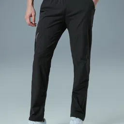 technosport Men Solid Black Track Pants image 1