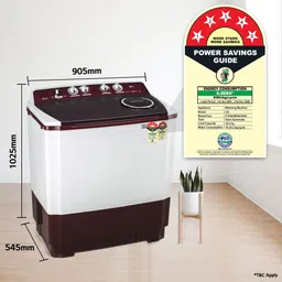 lg electronics 10.5 kg Semi Automatic Top Load Maroon, White image 5
