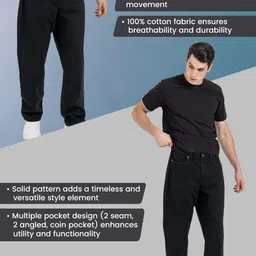 red tape Men Loose Fit Mid Rise Black Jeans image 2