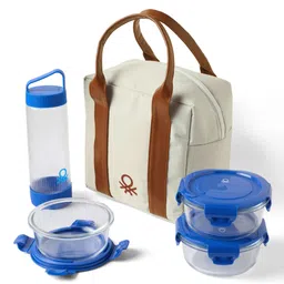 united colors of benetton Set of Lunch Bag, Glass Bottle & 3 Containers Lunch Box-picture-29