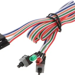 VOOCME 2-in-1 Cable 2 A 0.6 m NA 60Cm ATX Pc Desktop Case Power On Off Reset Switch Cable with 2 X Led Lights-image-53
