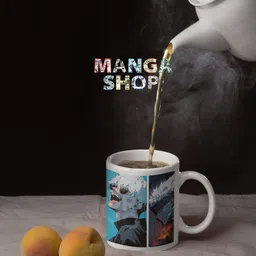 soulfox Jujustu kaisen Satoru Gojo Cool Anime Clear Printed Hard Quality Ceramic Coffee Mug image 2