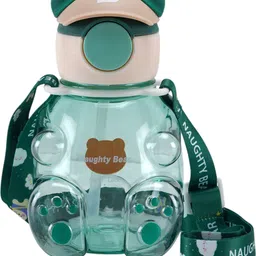 varada Unique Teddy Bear Kids Water Bottle with Straw & Strap for Girls & Boys 750 ml Water Bottle-picture-10
