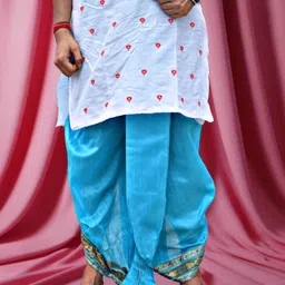 GOURI COLLECTIONS Ready To Wear Premium Quality Pant System Mayur Puchha Embellished Men Dhoti image 4