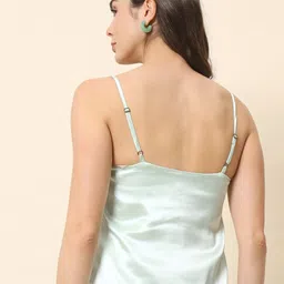Trend Arrest Shoulder Straps Satin Top image 3