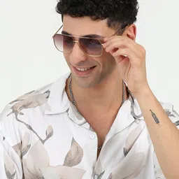 HASHTAG EYEWEAR Unisex Rectangle Sunglasses with UV Protected Lens image 5