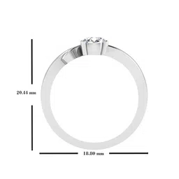 iski uski White Gold Loops Solitaire Ring image 4