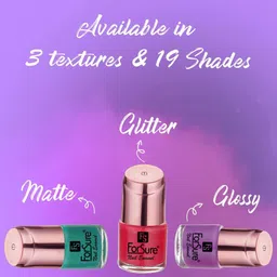 ForSure Set of 3 Nail Paints 8mlEach - Intense Pink - Bold Black - Transparent image 2