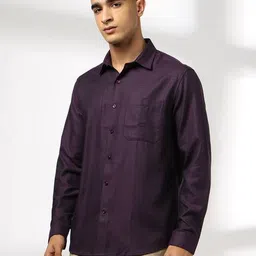 john players Men Regular Fit Shirt with Patch Pocket image 4