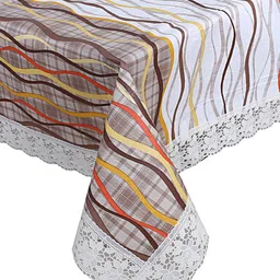 Kuber Industries Brown & Yellow Printed Dining Table Cover image 2