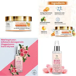 TNW the natural wash Set Of 3 Vitamin C Water Cream & Steam Distilled Rose Water 50gm image 3