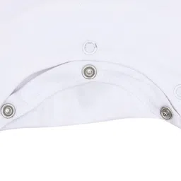 MiArcus Kids White Printed Round Neck Cotton Sleepsuit image 4