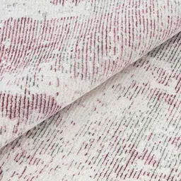 neu looms Pink Abstract Viscose 9 x 12 Feet Hand Woven Carpet image 4