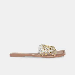 Forever Glam by Pantaloons Embellished Open Toe Flats image 4