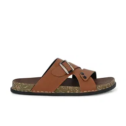 HIROLAS Men Textured Comfort Sandals With Buckle Detail image 4