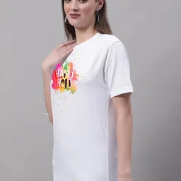 Miaz Lifestyle Typography Printed Pure Cotton T-Shirt image 3