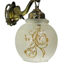 foziq White Printed Glass Wall Lamp image 4