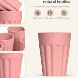 eha Pink 2 Pieces Textured Kulladhs Cups 100 ml each image 5