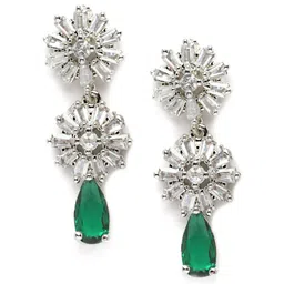 KARATCART Cubic Zirconia Studded Jewellery Set image 5