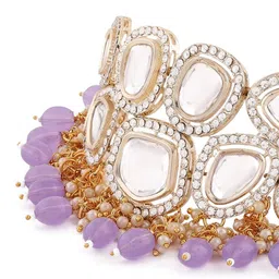 Anouk Gold Plated Kundan Studded & Beaded Jewellery Set image 2