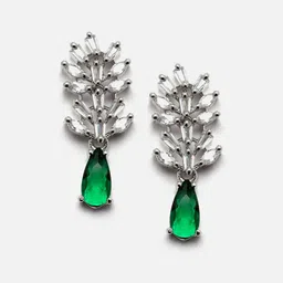 ZENEME Rhodium-Plated AD-Studded Jewellery Set image 3