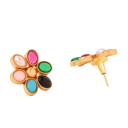 THE AAB STUDIO Gold-Plated Stone-Studded Jewellery Set image 5