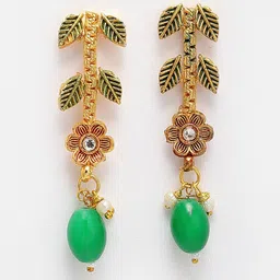 Kennice Gold-Plated Stone Studded & Beaded Jewellery Set image 4